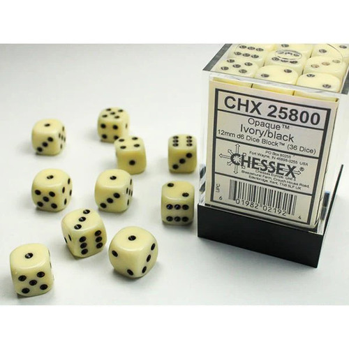 Chessex opaque 12mm d6 dice - chessex,