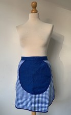 Vintage Half Apron Pinny Blue