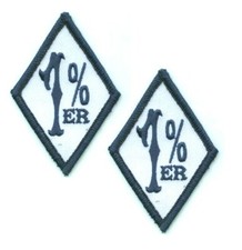 OUTLAW BIKER GANGS MOTORCYCLE CLUB COLLECTIONS: 1%ER OUTLAW MC BIKER PATCH X 2