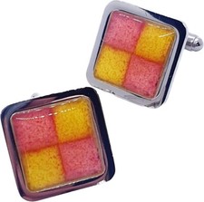 Unique! BATTENBERG CUFFLINKS