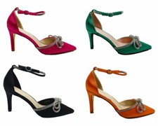 Women's Satin Diamante Ladies