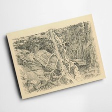 A6 PRINT - Vintage Cornwall - The Quarry, Delabole (b)