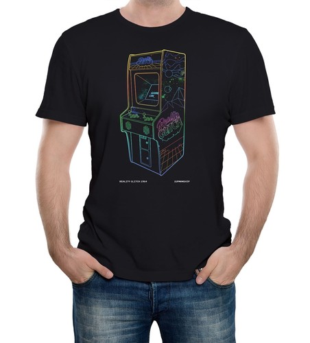 Mens neon retro arcade - mens, 1