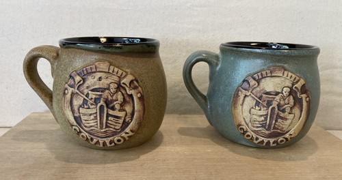 Two stoneware mugs - mugs,, govilon