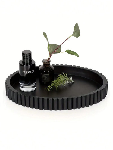 Round decorative tray wave - decorative,