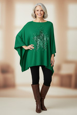 Ladies Women Batwing Sequin