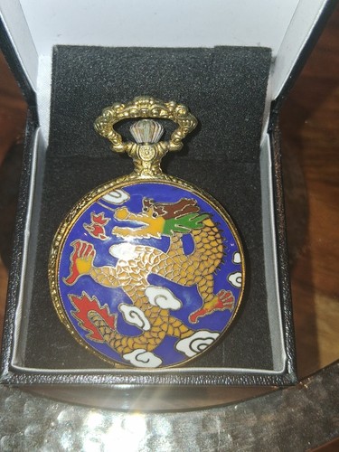 Enamelled dragon pocket - enamelled,