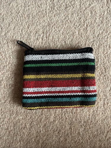 Hand woven coin purse stripe - coin,