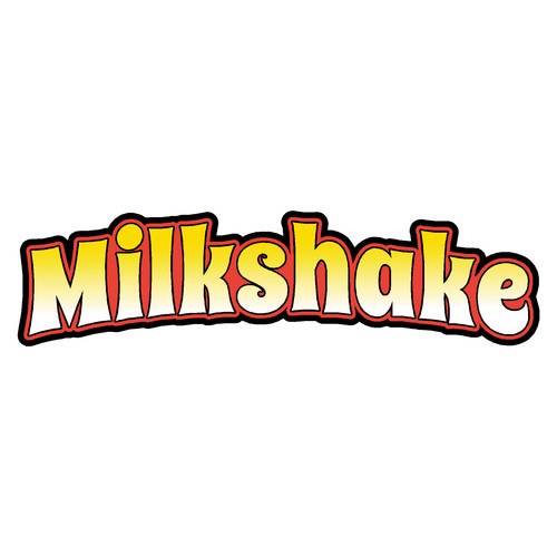 Milkshake text sticker - milkshake, cafe