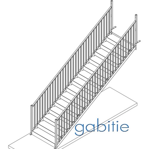 Steel stairs main staircase - main,