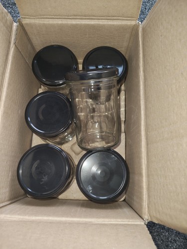 Empty glass storage jars - empty,