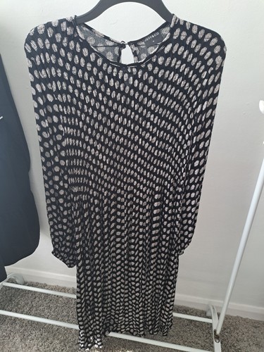 Black white patterned long - black/white,