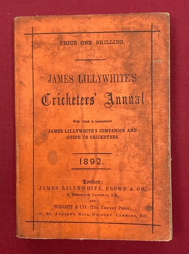 1892 james lillywhite - 1892,