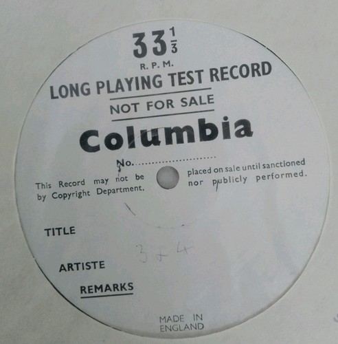Columbia sax 2514 - test, records