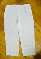 M&S 100% Linen White Trousers Pants