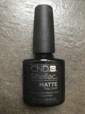 Genuine Ex-salon CND Shellac Gel UV LED Nail Polish, Matte Top Coat, 2/3 Full