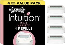 WILKINSON SWORD Intuition Ultra Moisture Women'S Blade Refills Pack of 3 plus 1 