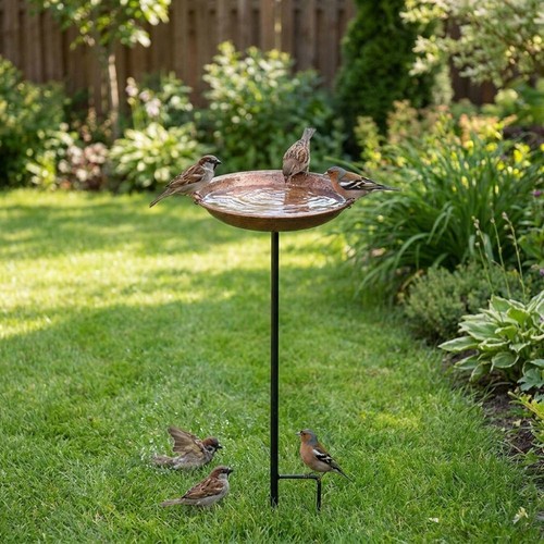 Metal bird feeder retro - bird, style
