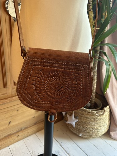Moroccan vintage hand tooled - vintage,