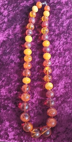 Vintage amber graduated - graduated, bead