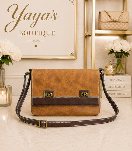 Brown medium faux - medium, leather
