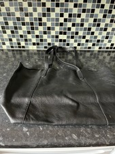 Black Genuine Leather Tote Bag