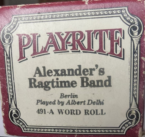 Pianola word roll play rite - word, play-rite