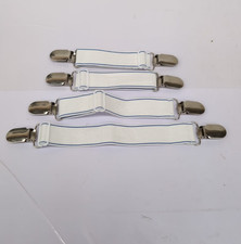 4 Pcs Bed Sheet Clips - Adjustable Bed Sheet Grippers, White Sheet Clips 