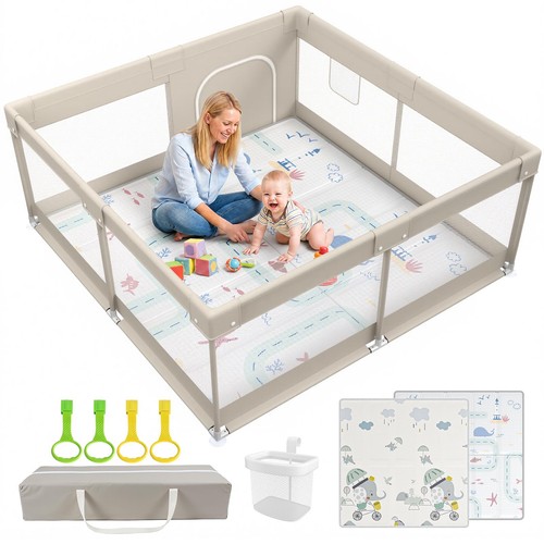 Uanlauo baby playpen with mat - uanlauo,
