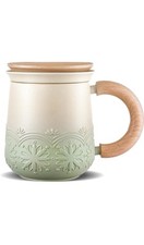 ZENS Tea Mug Embossed Ceramic