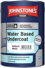 Johnstones Trade Aqua Water Based Undercoat Paint - Brilliant White or Dark Grey