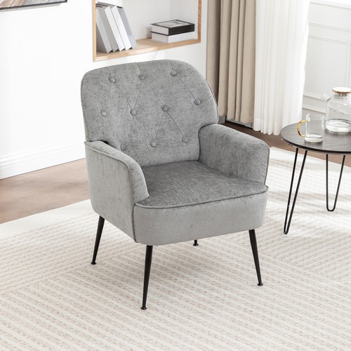 Chenille accent chair - chenille,