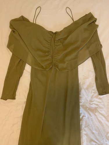 Zara olive green cocktail - zara,