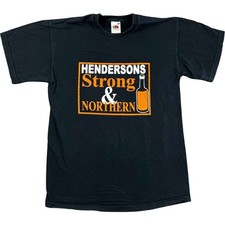 Hendersons T Shirt Small Fruit Of The Loom Tag Drinking Pub Northern T Shirt S
