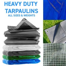 Waterproof Tarpaulins/Ground Sheets,Heavy Duty Cover Up All Colours & Sizes
