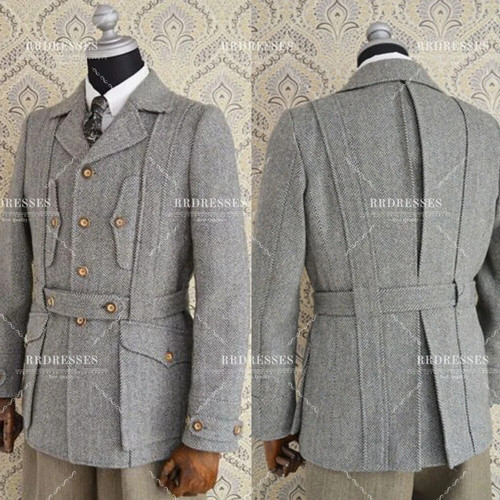 Tweed men safari jacket hot - tweed,