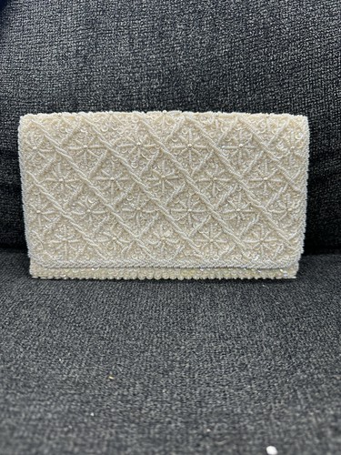 Vintage pearl beaded envelope - beaded,