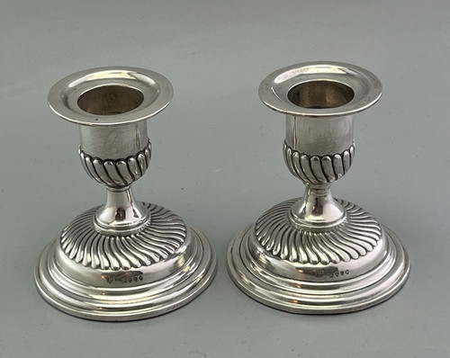 Victorian silver candlesticks - victorian,