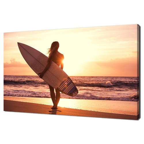 Surfer girl the beach at - surfer, on