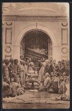 Buddhist Priests at their Shrine, Postcard 