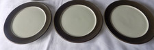 Denby CHEVRON    Side Plates x  3   Olive Green