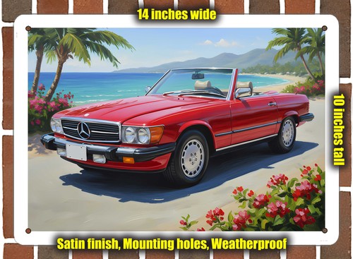 Metal sign 1987 mercedes - sign,