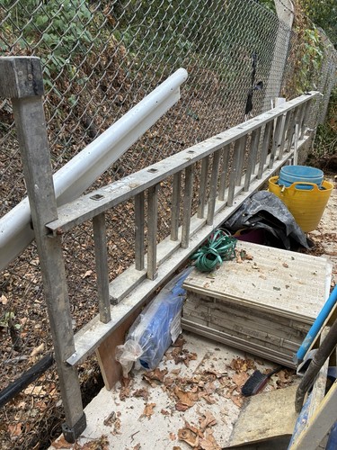 Aluminium extension ladder - aluminium,