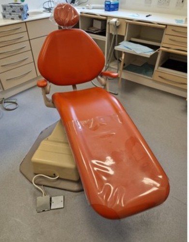 Aidec orange dental chair - orange,
