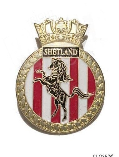 Hms shetland lapel pin - lapel,
