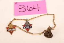 1940 WWII Era YMCA Swimming Awards on Beautiful Watch Fob (p364)
