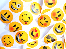 30 Emoji Stickers 2.5cm Smiley Face Happy Scrapbooking Crafts Cards Kids Reward