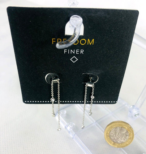 Earrings silver gem - silver,