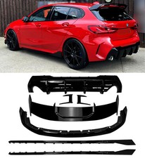 AERO BODY KIT SPLITTER DIFFUSER SPOILER SKIRTS BLACK BMW 1 SEIRES F40 M-SPORT