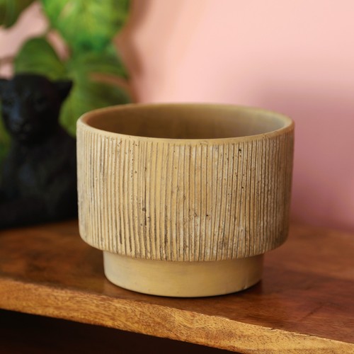 Cement pebble stone plant pot - pebble,